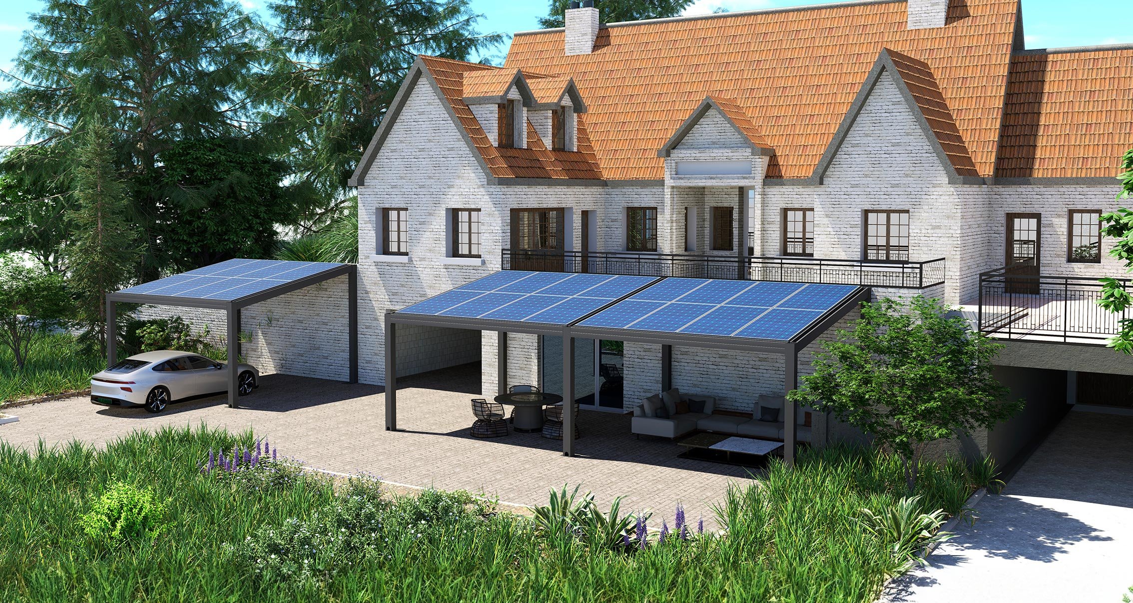 SOLARE PARKING CON TETTO FISSO