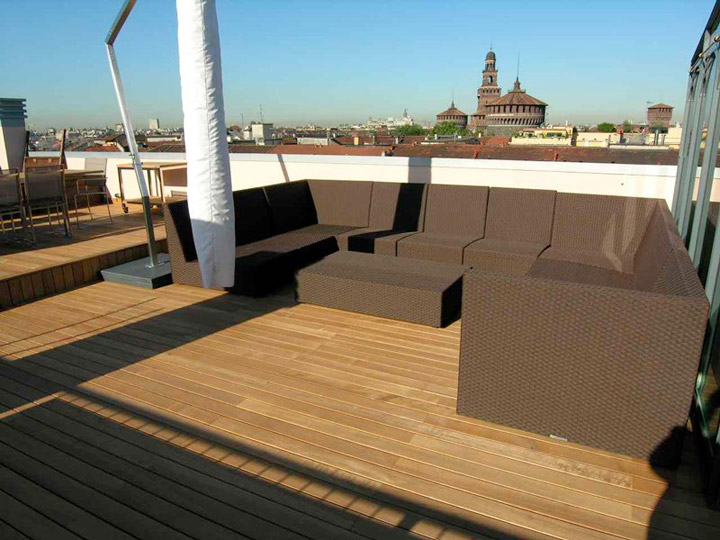 Pavimentazione da esterno in Teak