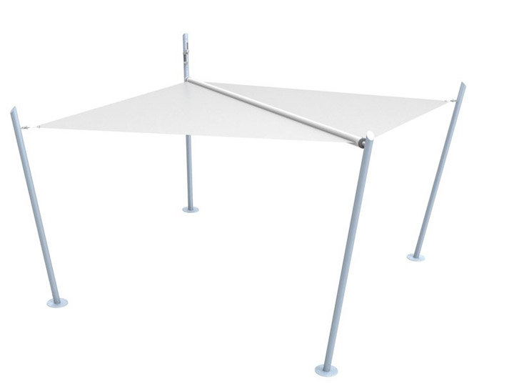 Vela ombreggiante motorizzata per giardino