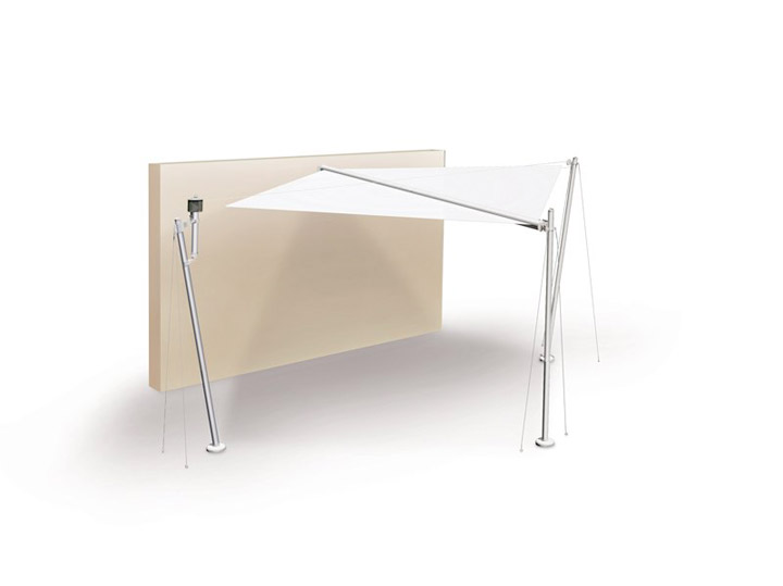 Vela ombreggiante motorizzata per giardino