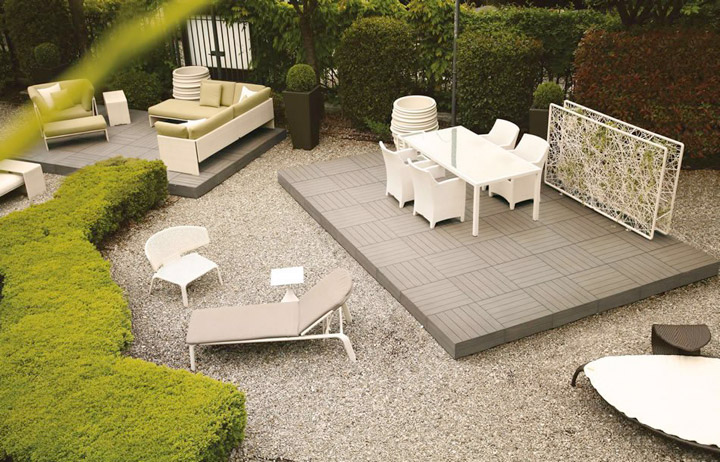 Piastrelle per esterni in gres porcellanato effetto legno, spessore 2 centimetri di Kronos Ceramiche