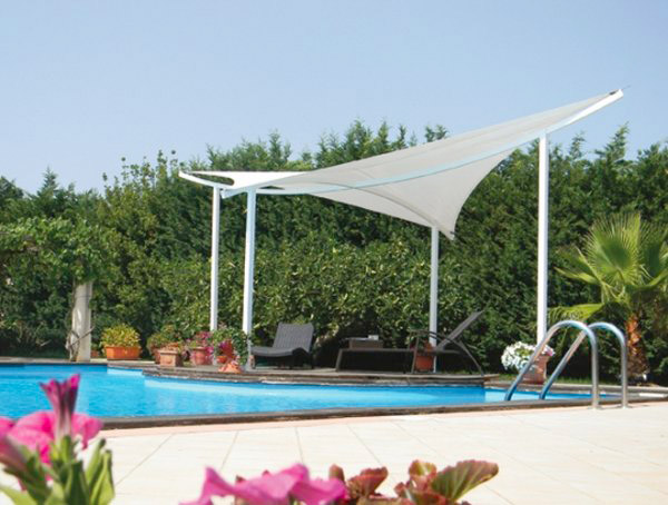 Vela ombreggiante con struttura in acciaio