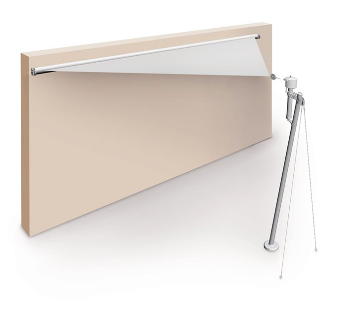 Vela ombreggiante motorizzata per giardino