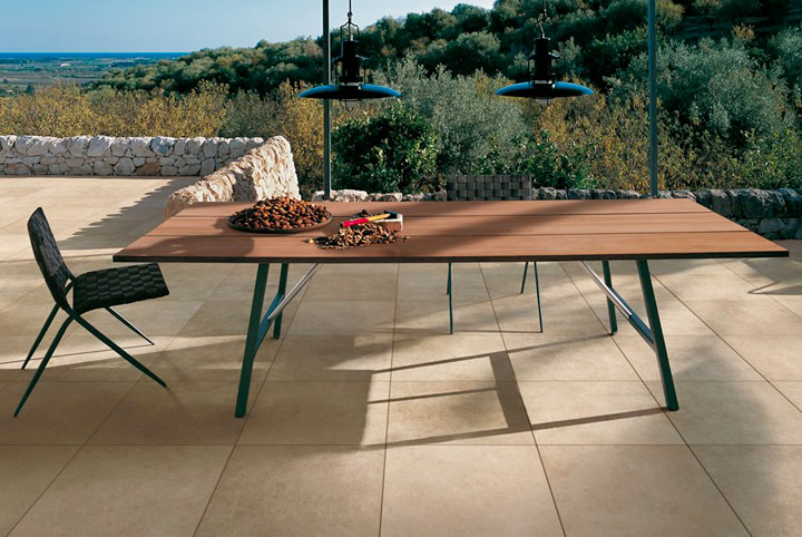 Piastrelle da esterni in gres porcellanato effetto pietra, spessore 2 centimetri di Kronos Ceramiche