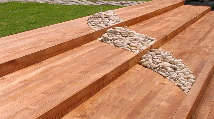 Pavimentazione da esterno in Teak