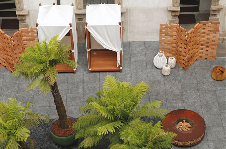 Piastrelle da esterni in gres porcellanato effetto pietra, spessore 2 centimetri di Kronos Ceramiche