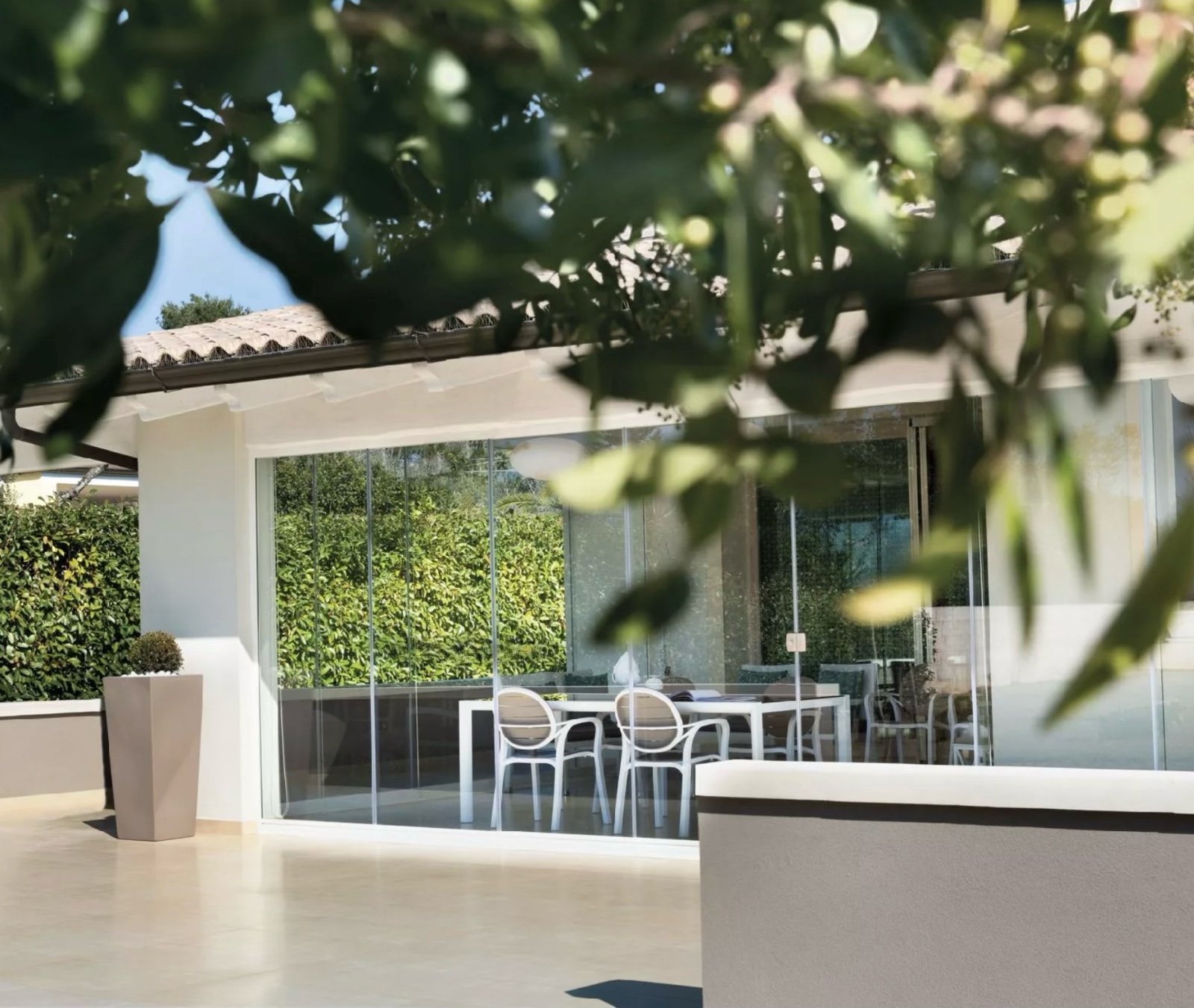 verande per terrazzi in vetro su misura